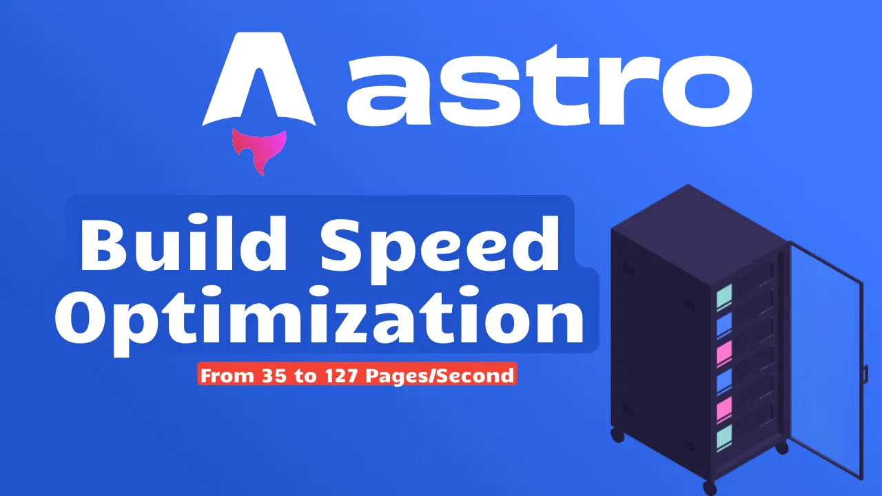 Astro Build Speed Optimization: From 35 to 127 Pages/Second (Complete Beginner's Guide)