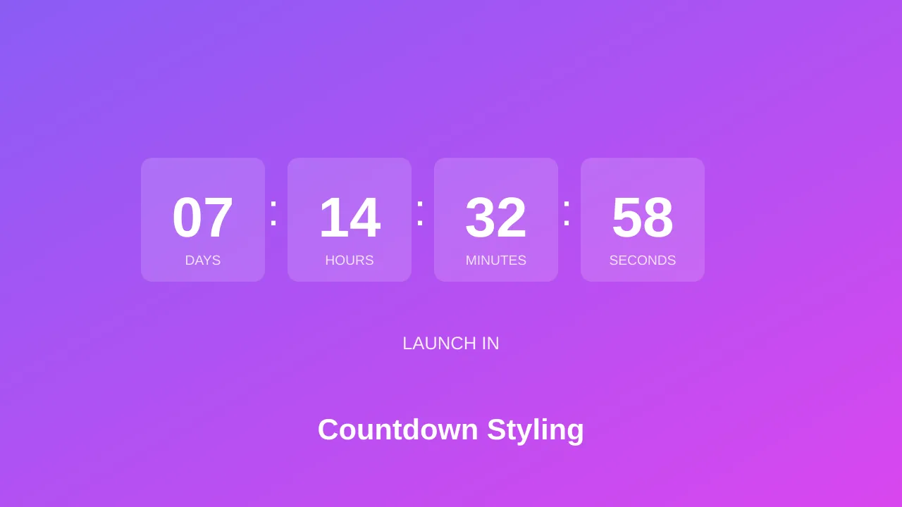 How to Style Countdown Timers in Carrd: Custom Designs