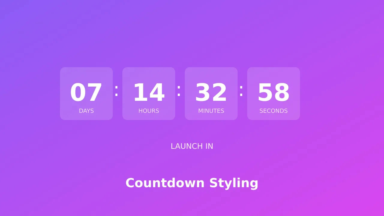 How to Style Countdown Timers in Carrd: Custom Designs