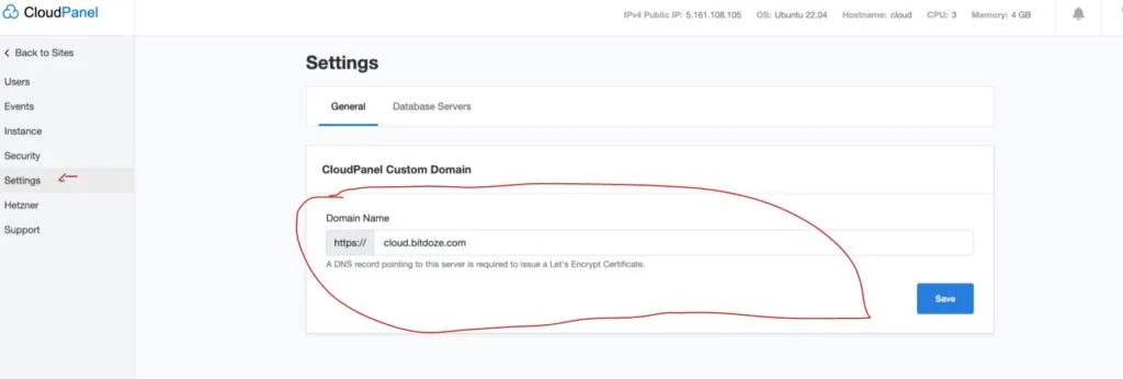 CloudPanel admin SSL certificate setup