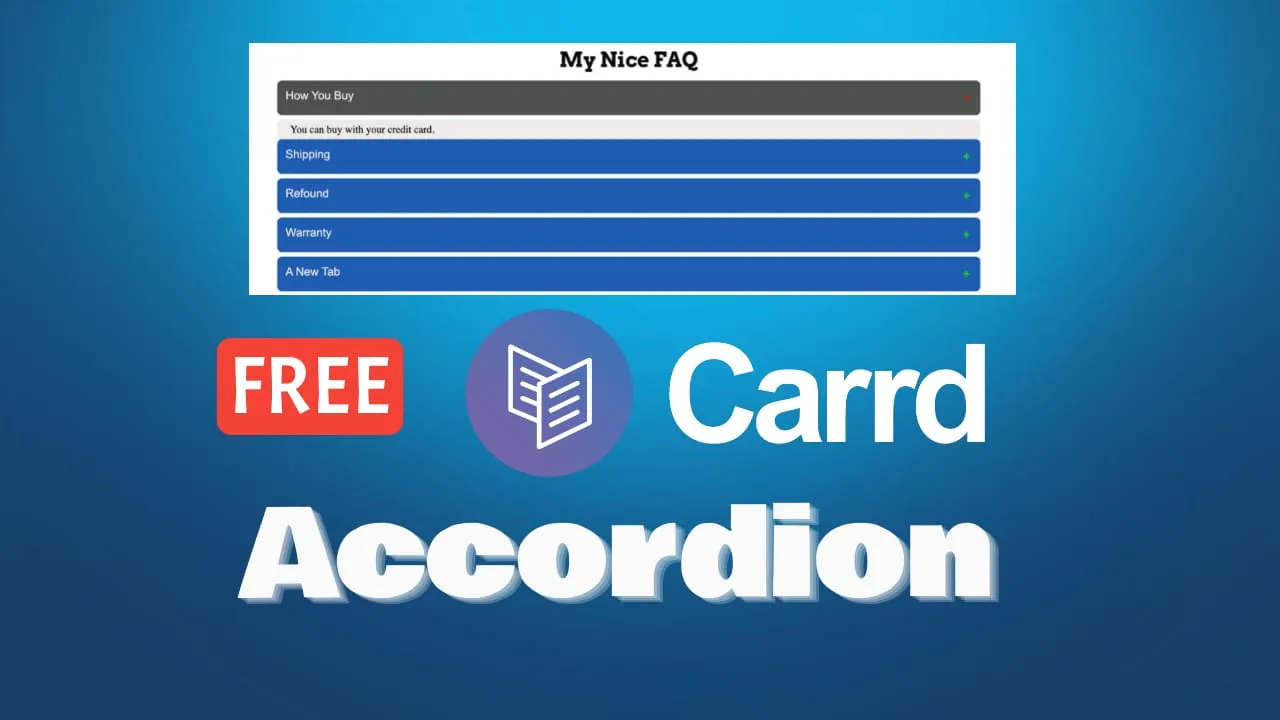 How To Add Accordion FAQs Drop-Down to Carrd.co (Free Code)