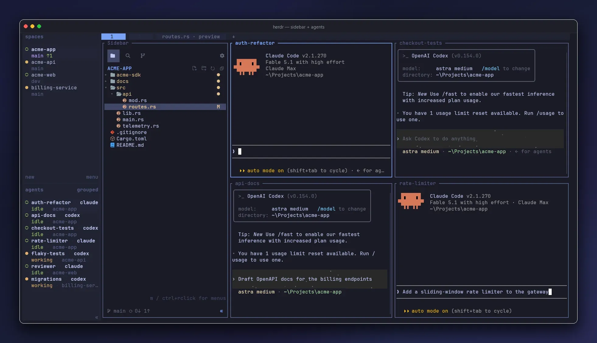 alexarthurs/herdr-sidebar: file explorer, source control panel, and agent panes inside the Herdr sidebar