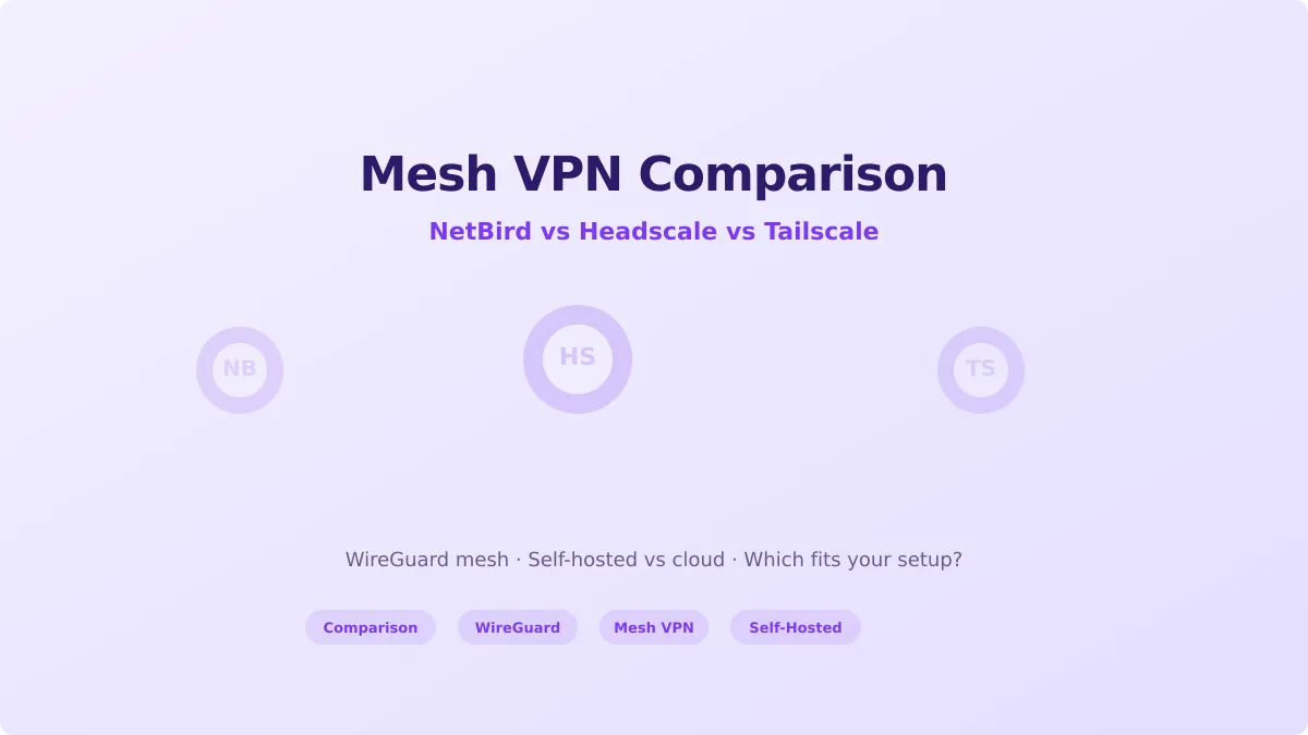 NetBird vs Headscale vs Tailscale: Which Mesh VPN Should You Use?