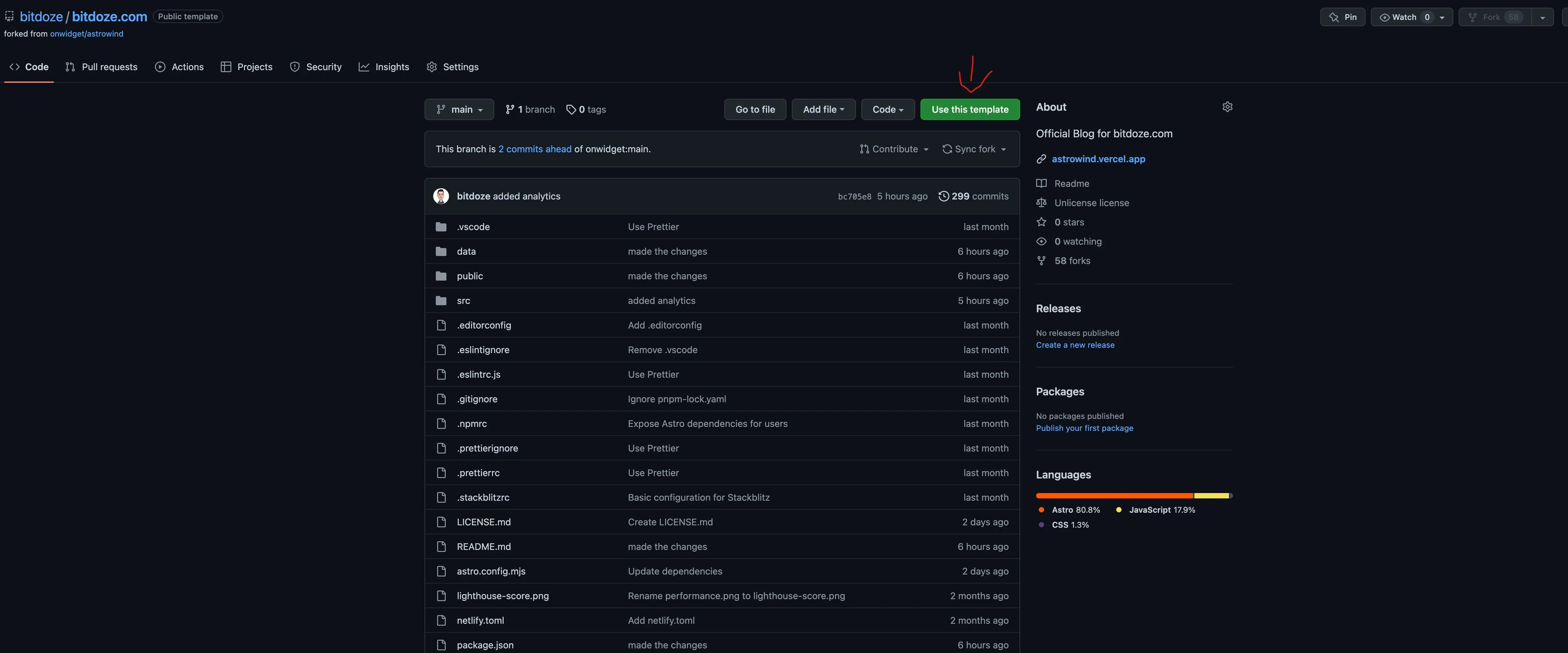 GitHub Use Template