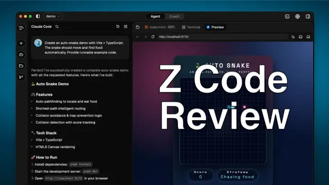 Z Code Review: AI Coding Environment by Z.AI With Agents and MCP Support
